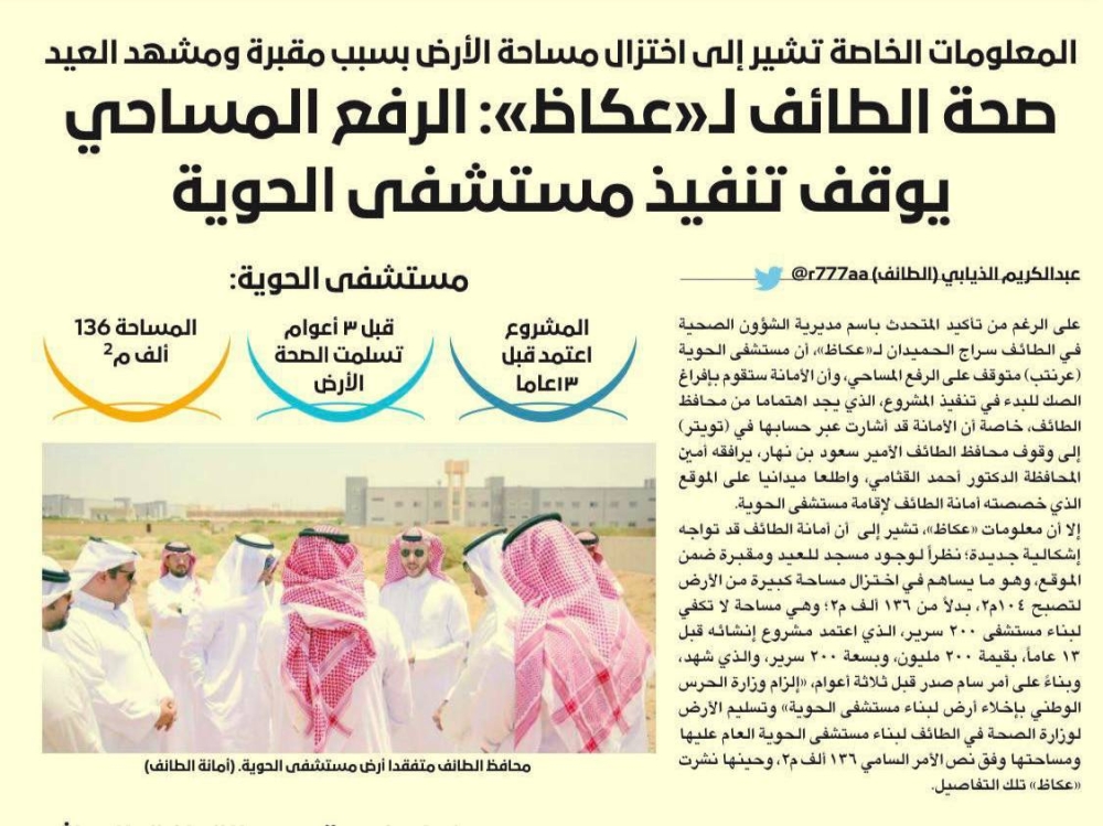 حل أرض مستشفى الحوية بين «الأمانة» و«عقارات الدولة»