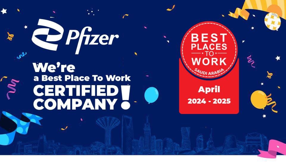 شركة فايزر السعودية تحصل على اعتماد «أفضل بيئة عمل» في المملكة العربية السعودية لعام 2024