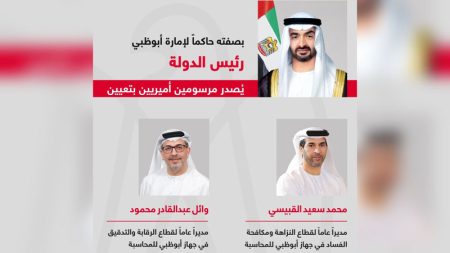 تعيين مديري عموم في جهاز أبوظبي للمحاسبة