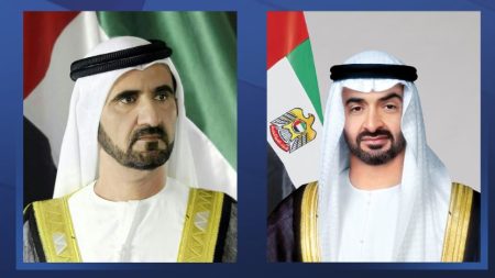 رئيس الدولة يتقبل تعازي محمد بن راشد في وفاة حمد الخييلي