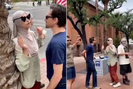 مدرس جامعي أميركي يعتدي على فتاة مسلمة ويثير غضب المغردين