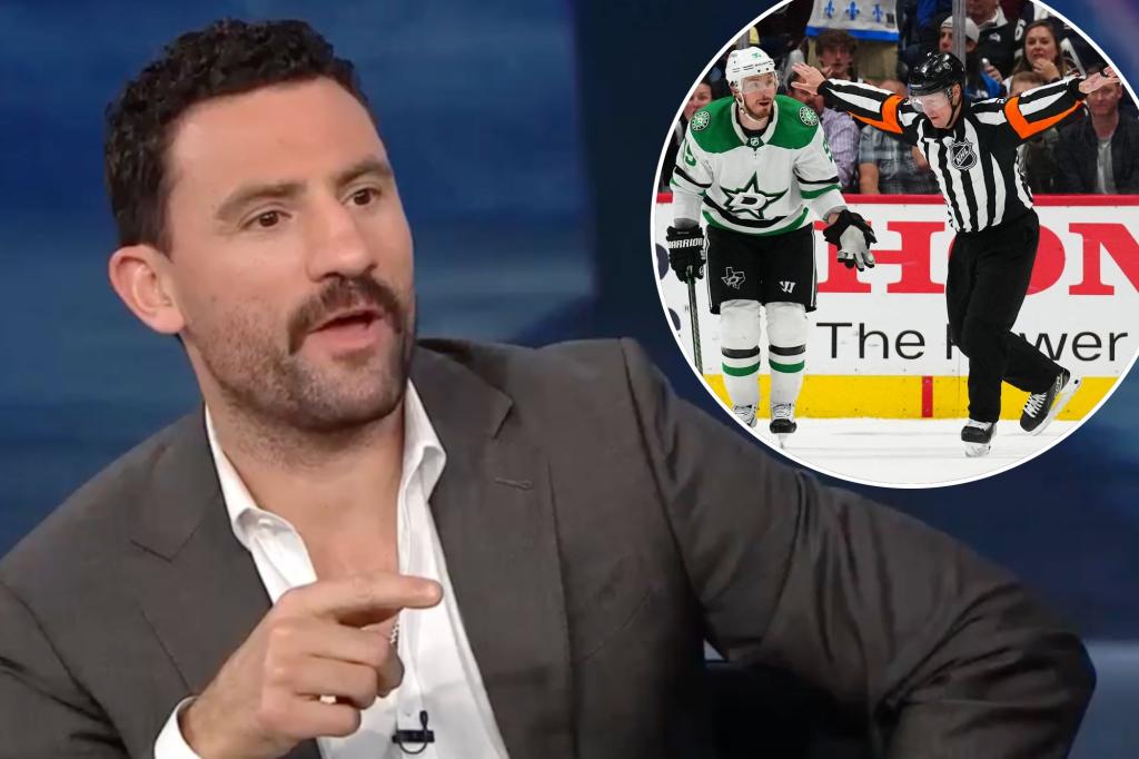 بول بيسونيت يسأل ما إذا كان الحكم يراهن بعد الاتصال المثير للجدل بين فريقي دالاس ستارز وكولورادو أفالانش.