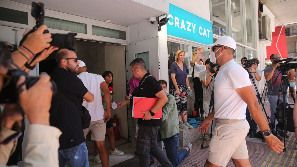 rewrite this title in Arabic Thirteen in court after yacht’s fireworks spark Greek island blaze