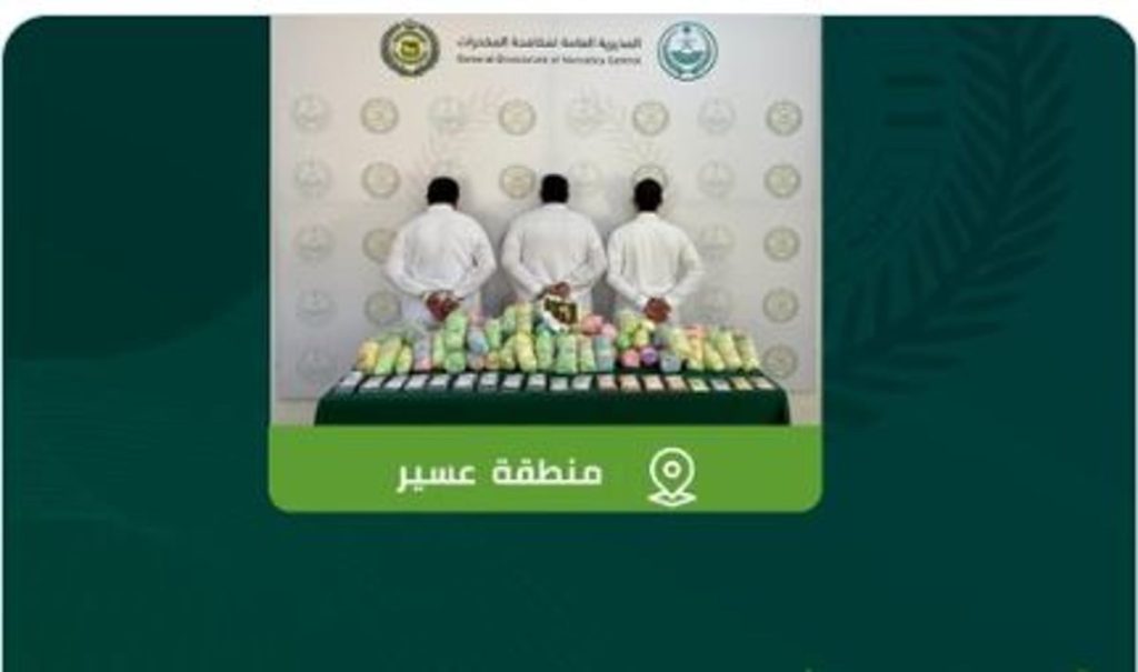 القبض على 3 أشخاص في عسير لترويجهم 166 كيلوجرامًا من نبات القات المخدر