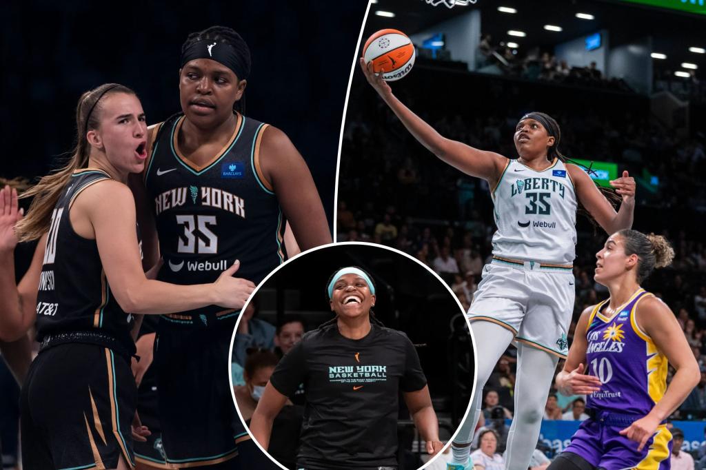 rewrite this title in Arabic Jonquel Jones making more strides since pain of Liberty’s WNBA Finals loss