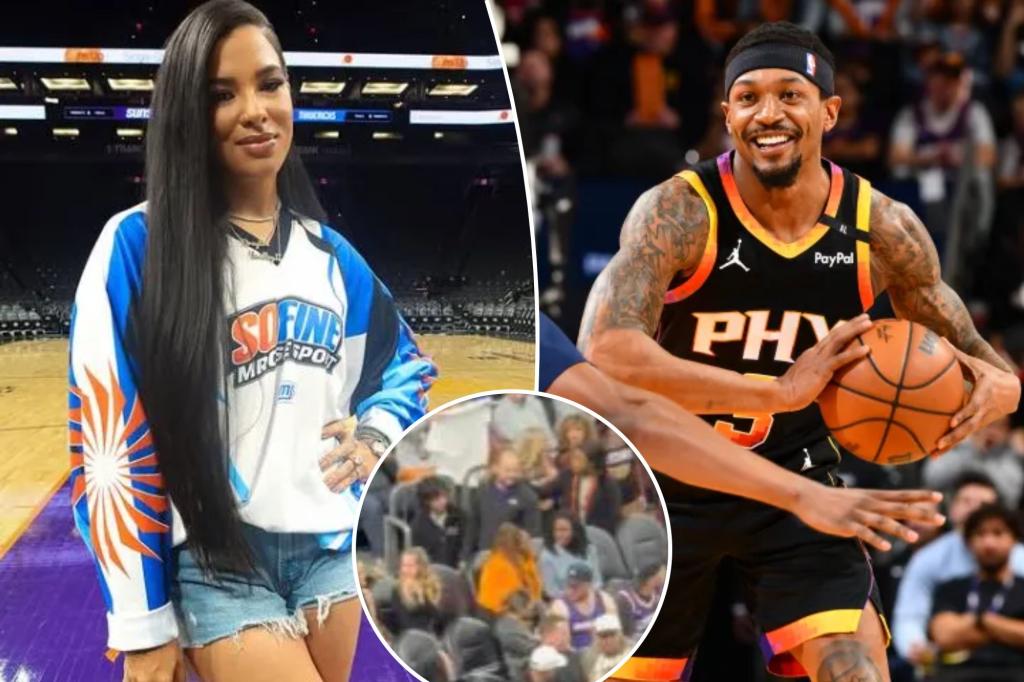 rewrite this title in Arabic Bradley Beal’s wife speaks out on heckler ejected from Suns game who left her son with ‘tears in his eyes’