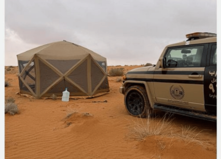 ضبط مواطن لارتكابه مخالفة التخييم دون ترخيص في محمية الملك عبدالعزيز الملكية