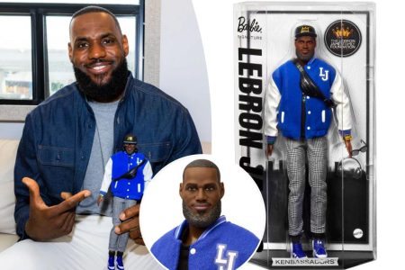 rewrite this title in Arabic LeBron James is getting his own Barbie doll