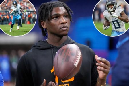 rewrite this title in Arabic Cam Ward drops major NFL Draft hint with curious Titans response