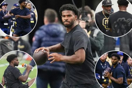 rewrite this title in Arabic Where enigmatic Shedeur Sanders lands big question of NFL draft