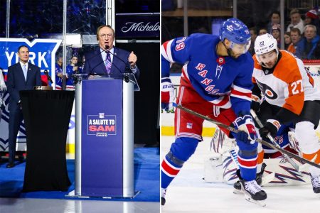 rewrite this title in Arabic Sam Rosen reunites with John Davidson for Rangers vs. Flyers—How to watch