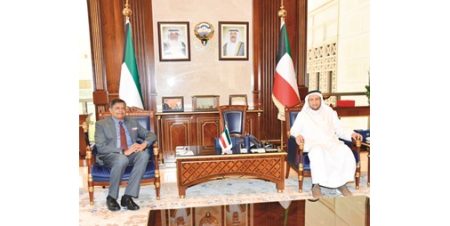 المعوشرجي بحث مع المبعوث الخاص لرئيس وزراء الهند سبل تعزيز العلاقات بين البلدين