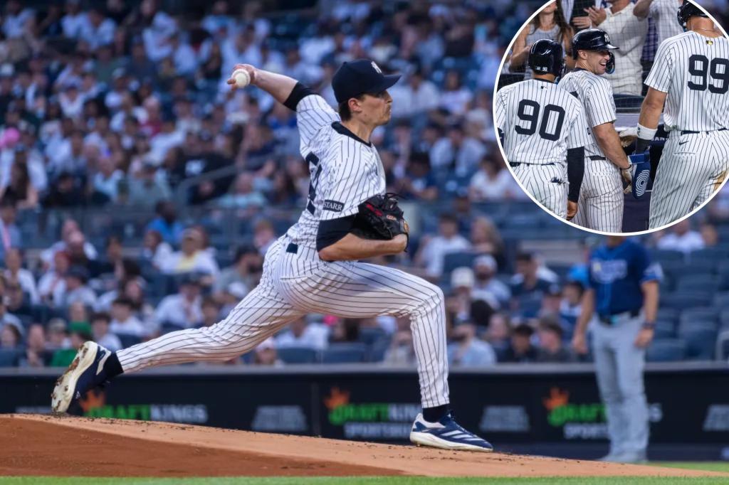 rewrite this title in Arabic Max Fried dominates as Yankees one-hit Rays to take series opener