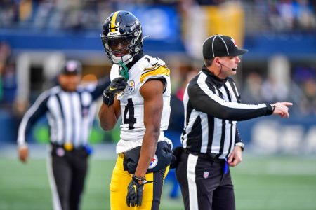 rewrite this title in Arabic New George Pickens trade rumors surface with ‘behind the scenes’ Steelers drama growing