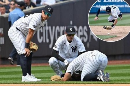rewrite this title in Arabic Yankees give update on Anthony Volpe injury after scary ‘pop’