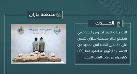 القبض على مخالفين لتهريبهما 100 كيلوجرام من القات في جازان