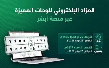 المرور: طرح مزاد اللوحات الإلكتروني اليوم الأربعاء