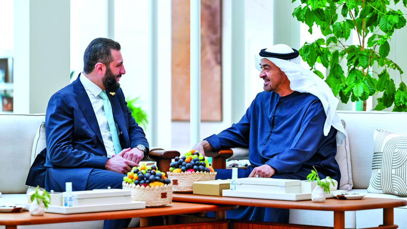 رئيس الدولة: الإمارات تدعم كل ما يسهم في تحقيق تطلعات سورية نحو التنمية والاستقرار