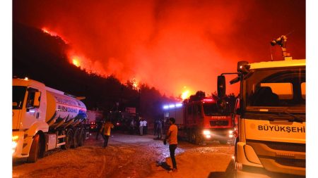 تركيا تجلي الآلاف من السكان بسبب حرائق الغابات