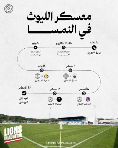 الشباب يستعد لموسمه الجديد في النمسا