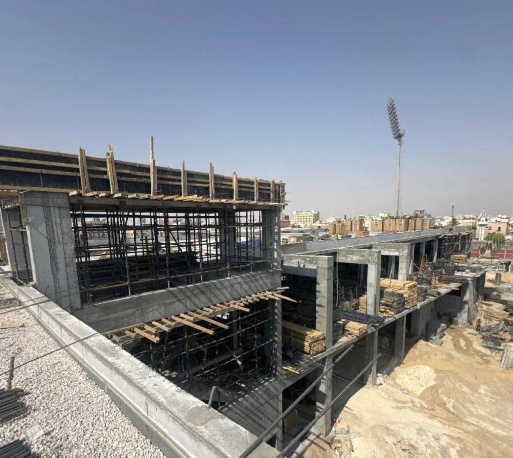 القادسية يقترب من استكمال مشروع مبنى الأداء العالي بنسبة إنجاز 80%