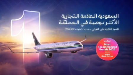 الخطوط السعودية تتصدر قائمة أكثر العلامات التجارية الموصَى بها في المملكة