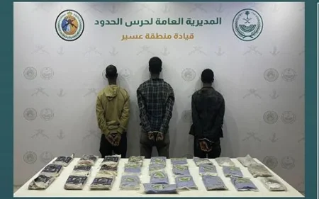 القبض على 8 مخالفين لتهريبهم المخدرات بمنطقتي عسير وجازان