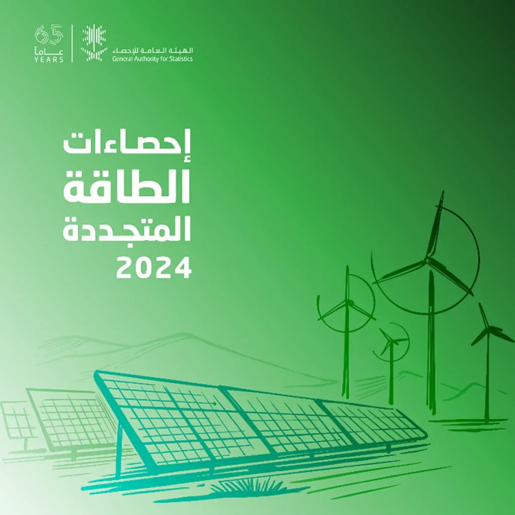 «الإحصاء»: 19.839 مليار ريال إجمالي حجم الاستثمار في مشاريع الطاقة المتجددة بنهاية 2024