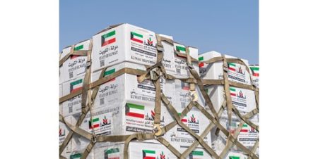 10 أطنان مساعدات على متن الطائرة السادسة لغزة