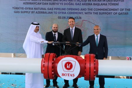 بدء ضخ الغاز الأذربيجاني إلى سوريا بتمويل قطري