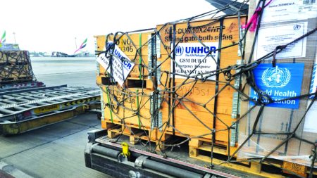 بتوجيهات محمد بن راشد.. «دبي الإنسانية» تسيّر شحنة مساعدات لأفغانستان