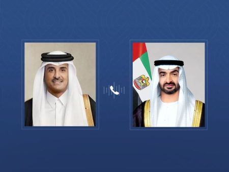رئيس الدولة يؤكد خلال اتصال هاتفي مع الشيخ تميم تضامن الإمارات مع قطر إثر الاعتداء الإسرائيلي على أراضيها