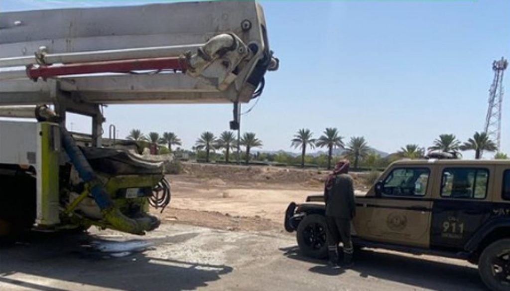 ضبط مقيم لتلويثه البيئة بتفريغ مواد خرسانية في منطقة المدينة المنورة