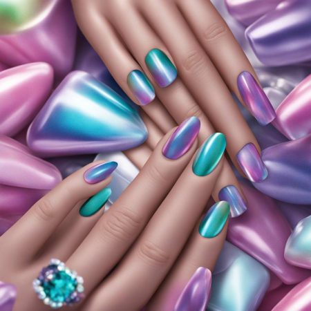 Bella And Hailey's Retro Iridescent Manicures Are Timeless