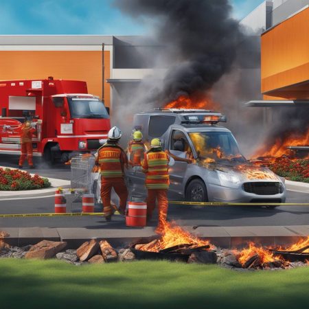 Couple taken to hospital following barbecue fire at Adelaide Bunnings