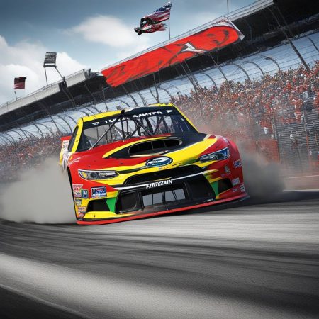 During a race, NASCAR Xfinity Series driver Joey Gase hurls a damaged bumper in the direction of Dawson Cram.