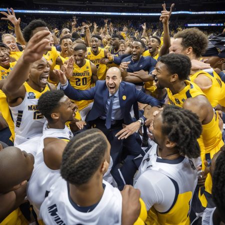 Marquette coach Shaka Smart shows emotion following team's victory over Colorado to advance to Sweet 16