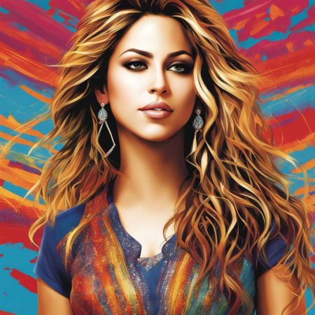 Shakira is fully committed to this color combination