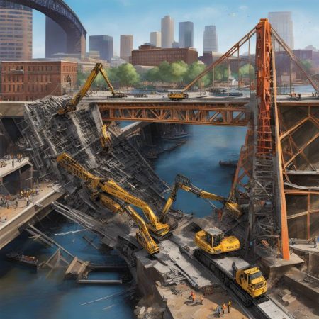 Work begins to remove initial section of mangled steel from Baltimore bridge collapse