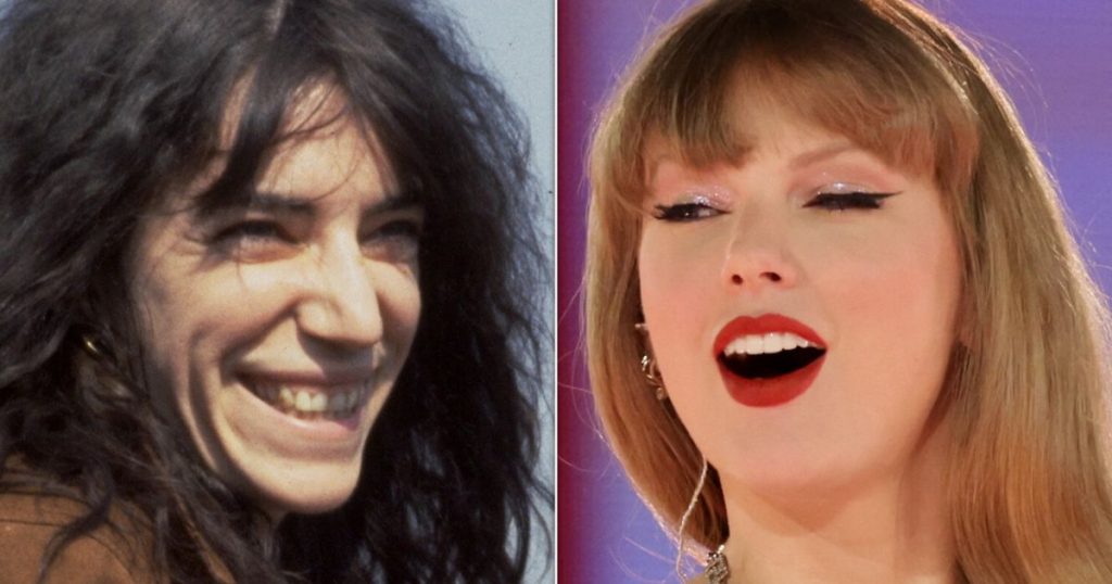 rewrite this title Patti Smith Reacts To Taylor Swift Name-Dropping Her On ‘Tortured Poets Department’ 6625b65b230000350088ebb2