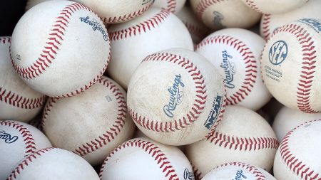 Bag of baseballs