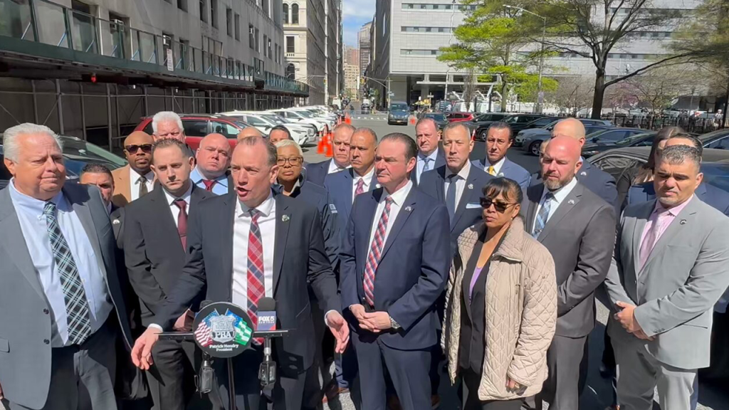 PBA President Patrick Hendry speaks after NYPD officer cleared of charges