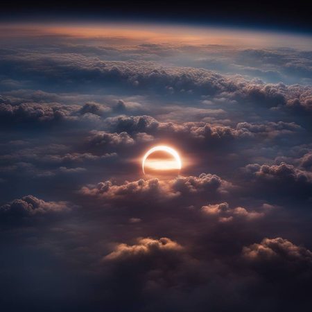 Breathtaking Eclipse Sight from 20,000 Feet Above