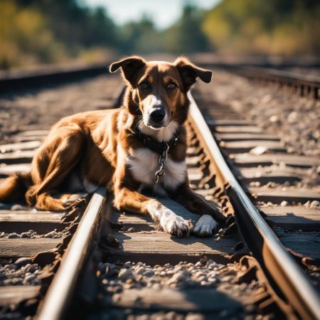 Deputies save injured dog left stranded on train tracks for days