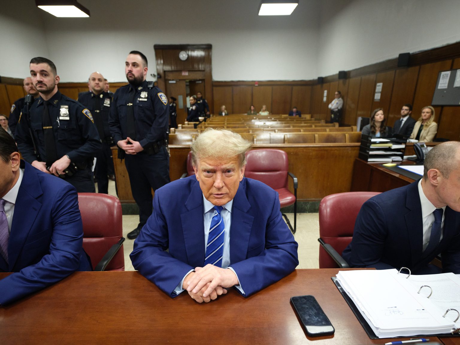 donald trump seen manhattan courtroom