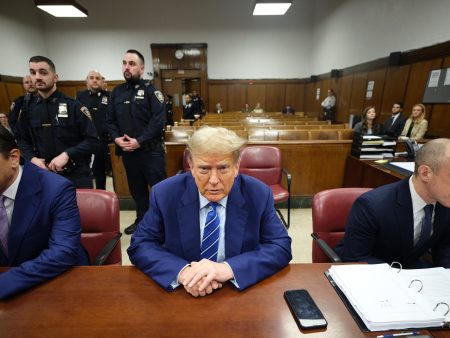 donald trump seen manhattan courtroom