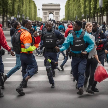 Dozens of migrants removed from Paris City Hall by police ahead of Olympic Games in 100 days