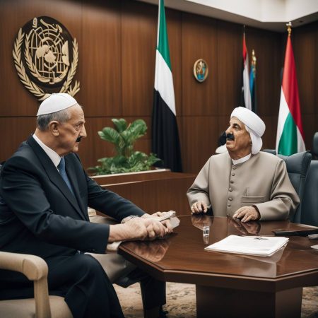 During meeting on Palestinian statehood, Israel's UN ambassador displays image of Hitler and Grand Mufti