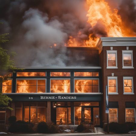 Fire outside of Vermont office of Senator Bernie Sanders reported