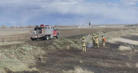 grass fire from Vulcan